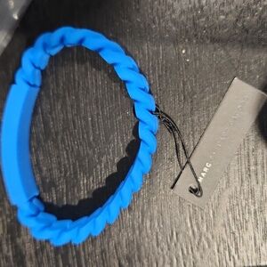 NWT Marc By Marc Jacobs Blue Braided Rubber Bracelet